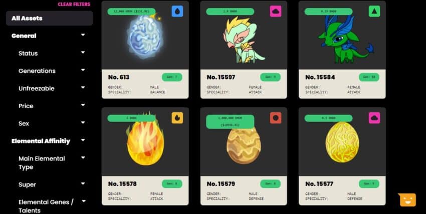 Kryptomon guide: market