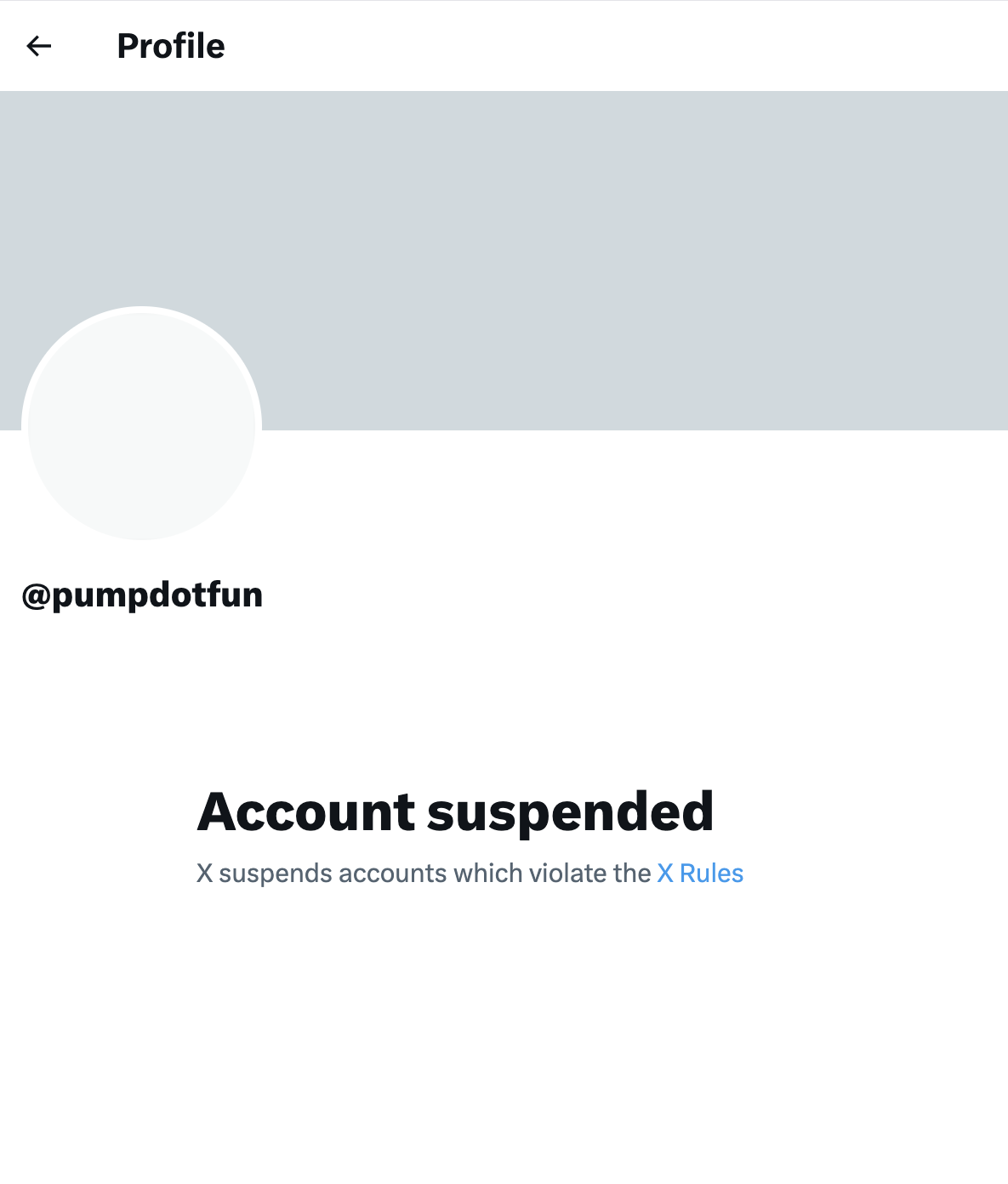 Pump.fun’s Suspended X Account