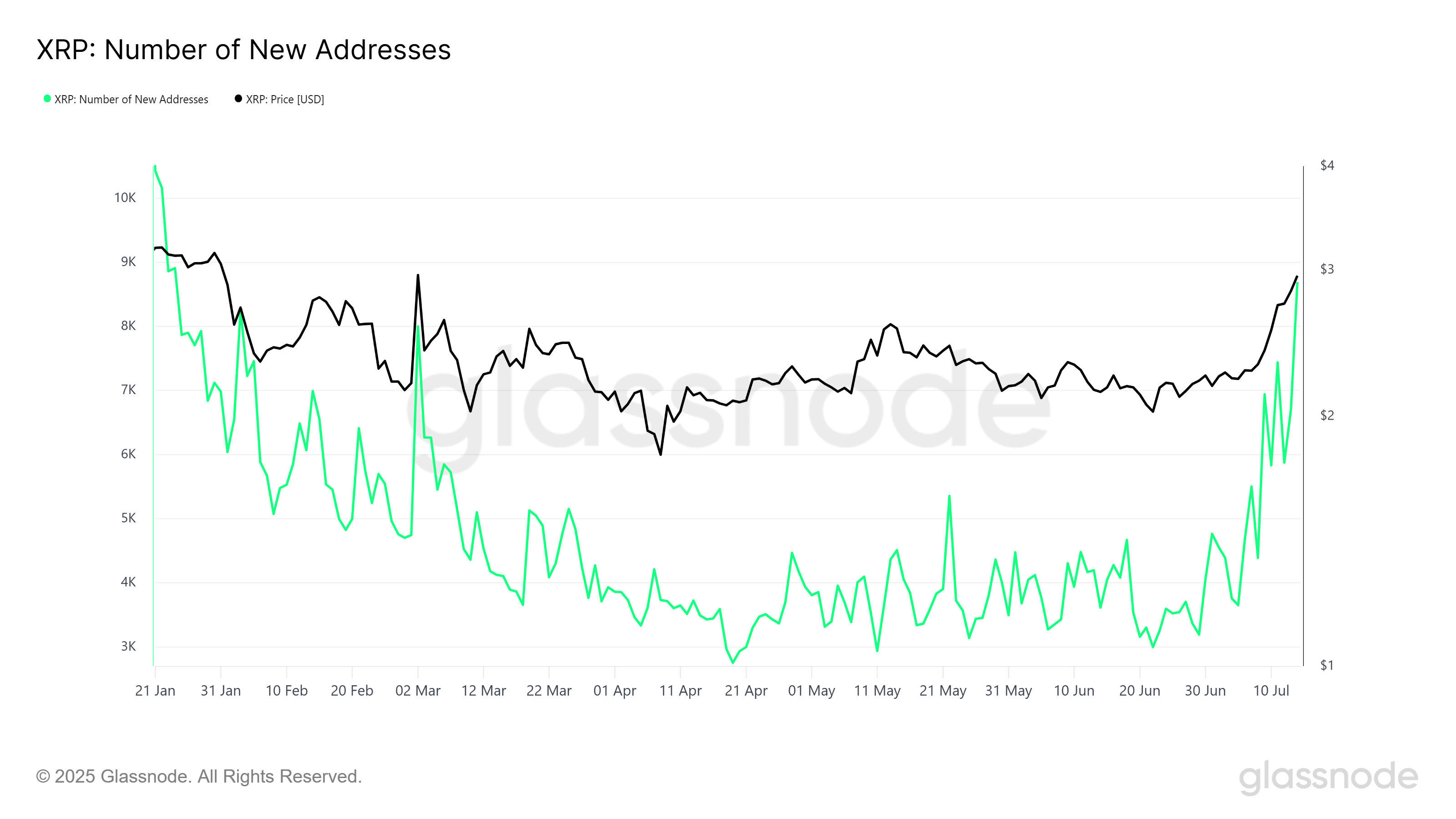 XRP New Addresses